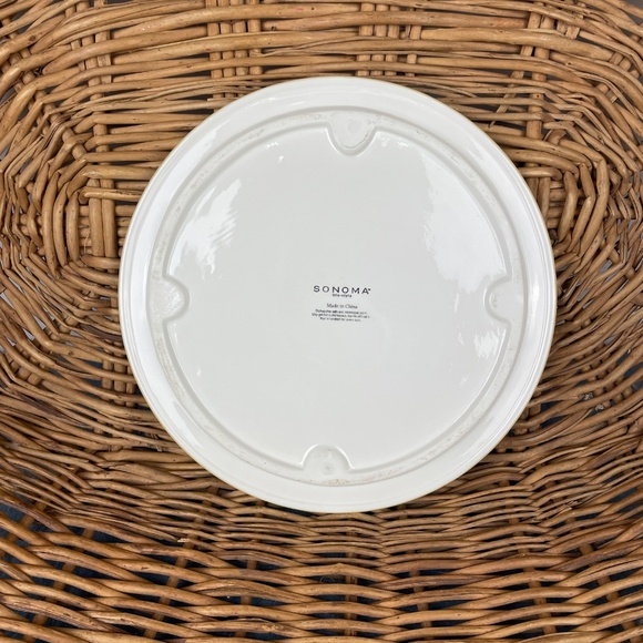 Sonoma Christmas Primitive Snowman Beige Ceramic Trivet Plate - Picture 4 of 5